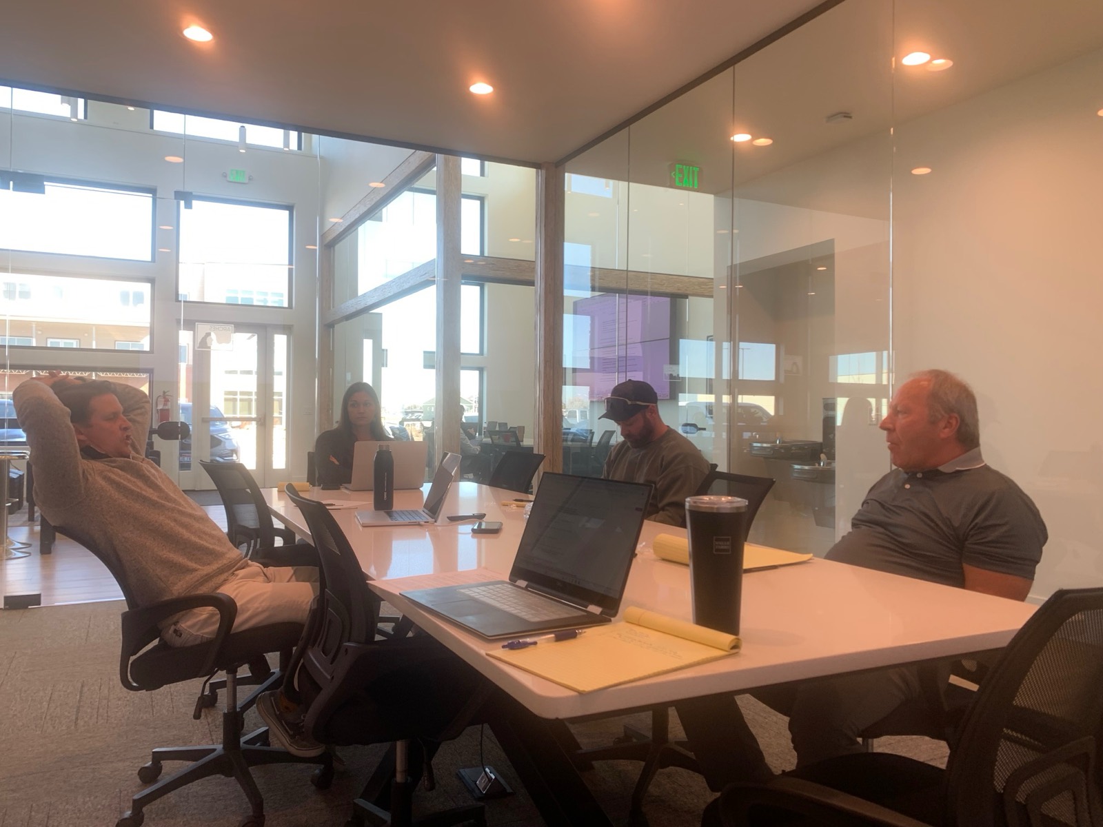 The Integra CRE team in the 976 S Curlew conference room
